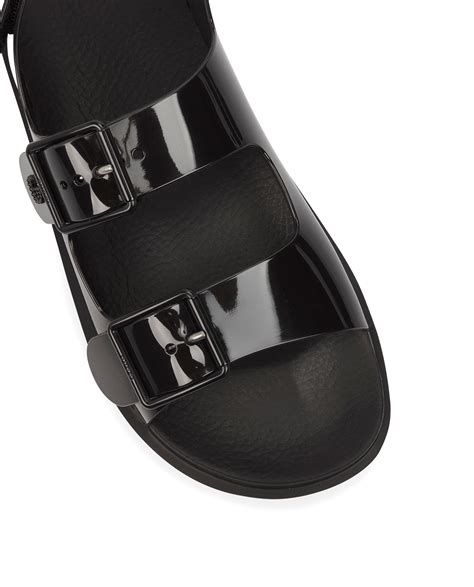 gucci dad sandals rubber|Gucci perforated rubber sandals.